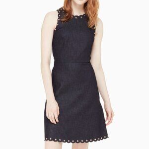 Kate Spade Denim Studded Scalloped Dress 🎖…